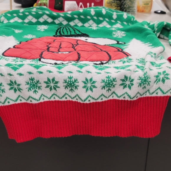 NEW PEANUTS SNOOPY Puffer Jacket Ugly Christmas Sweater Unizex Small - Picture 9 of 14